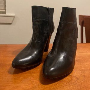 Steve Madden Black Leather Ankle Boots